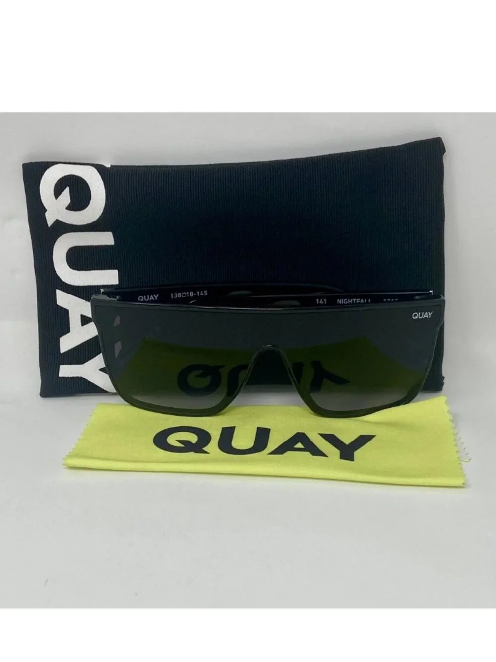 Quay Nightfall Flat Top Shield Women's Sunglasses